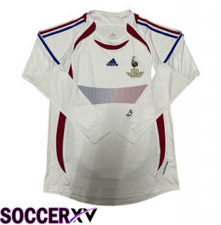 France Retro Away Soccer Jersey Long sleeve 2006