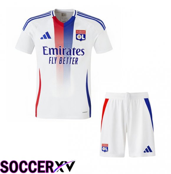 lyon Kids Home New Soccer Jersey 2024/2025