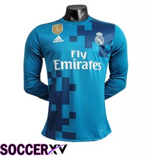 Real Madrid Retro Away Soccer Jersey 2 Long sleeve 2017/2018