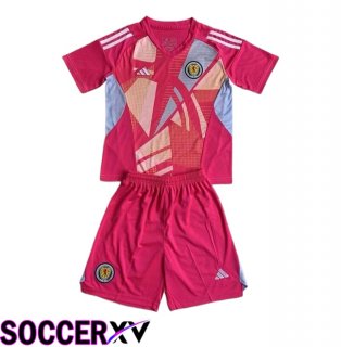 Scotland Kids Goalkeeper Soccer Jersey Pink UEFA Euro 2024