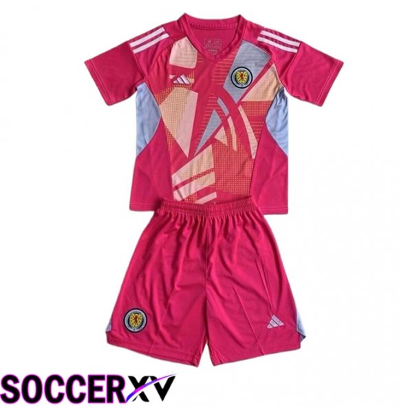 Scotland Kids Goalkeeper Soccer Jersey Pink 2024/2025