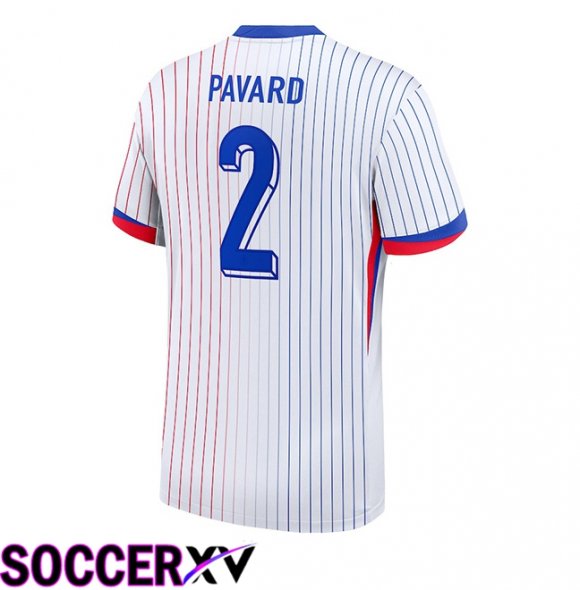 France (PAVARD 2) Away Soccer Jersey UEFA Euro 2024