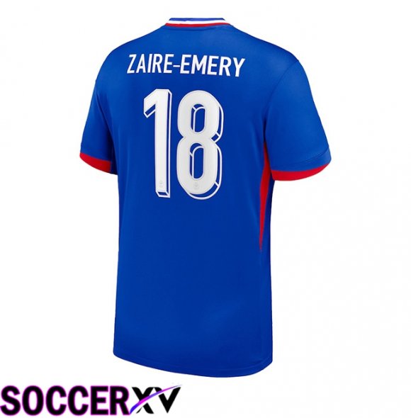 France (ZAIRE-EMERY 18) Home Soccer Jersey UEFA Euro 2024