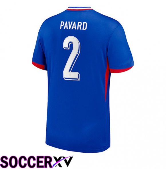 France (PAVARD 2) Home Soccer Jersey UEFA Euro 2024