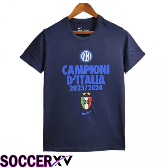 Inter Milan Soccer Jersey T-Shirt Champion Blue Marine 2023/2024