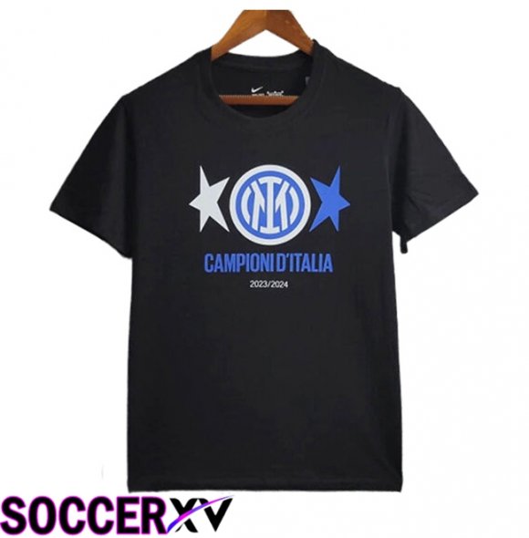 Inter Milan Soccer Jersey T-Shirt Champion 2 Black 2023/2024