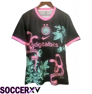 Inter Milan Soccer Jersey Champion 2 Black/Pink 2024/2025