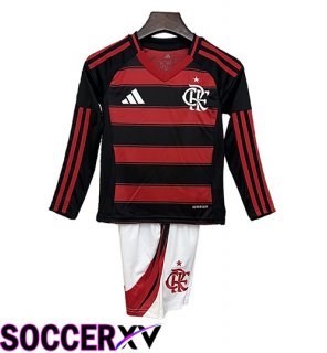 Soccer Jersey Flamengo Kids Long sleeve Home 2025/2026