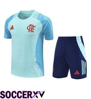 kit Training T Shirt Flamengo Kids Green/Blue 2025/2026