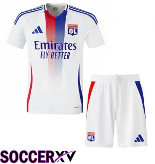 lyon OL Kids Home Soccer Jersey White 2024/2025