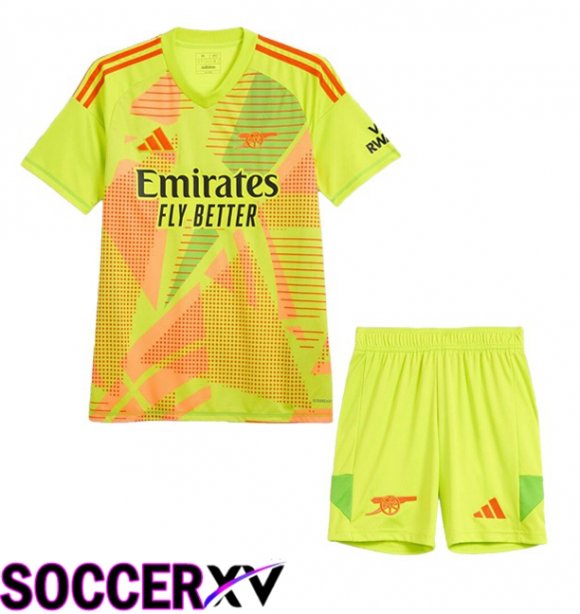 Arsenal Kids Goalkeeper Soccer Jersey Green 2024/2025