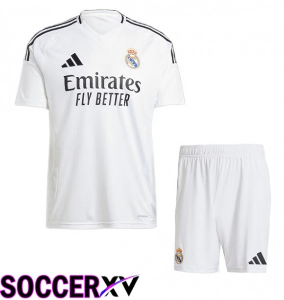 Real Madrid Kids Home Soccer Jersey White 2024/2025