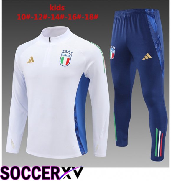 Italy Kids kit Training Tracksuit White 2024/2025