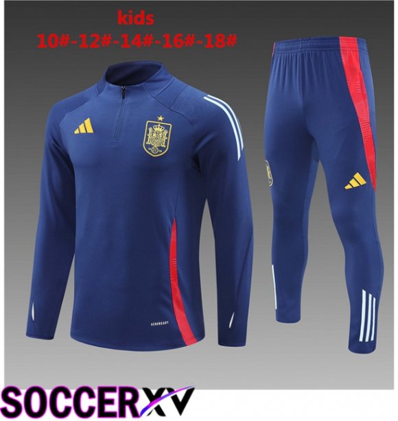 Spain Kids kit Training Tracksuit Blue 2024/2025