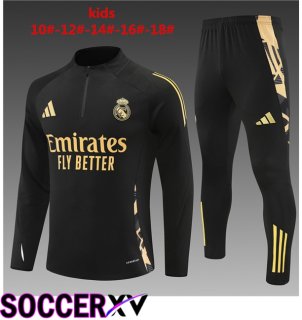 Real Madrid Kids kit Training Tracksuit Black 2024/2025