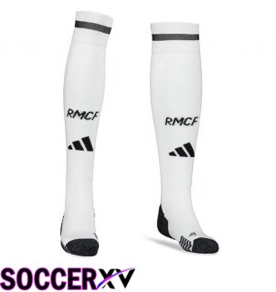 Real Madrid Home Soccer Socks White 2024/2025