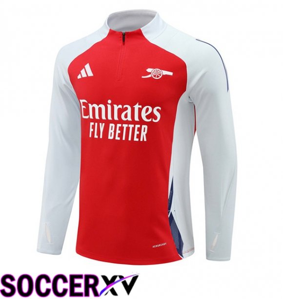 Arsenal Training Sweatshirt Red White 2024/2025