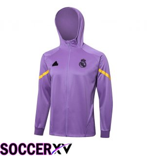 Real Madrid Training Sweatshirt Hoodie Purple 2024/2025