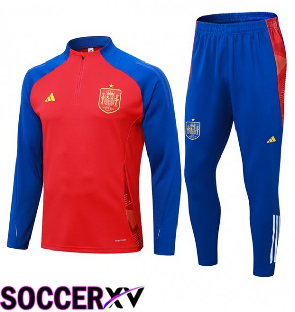 Spain kit Training Tracksuit Red Blue 2024/2025