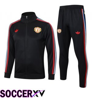 Manchester United Training Jacket Suit Black 2024/2025