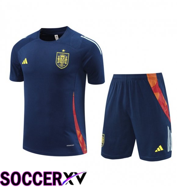 Spain kit Training T Shirt + Shorts Blue Royal 2024/2025