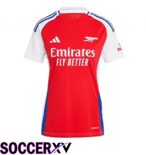 Arsenal Women Home Soccer Jersey Red White 2024/2025