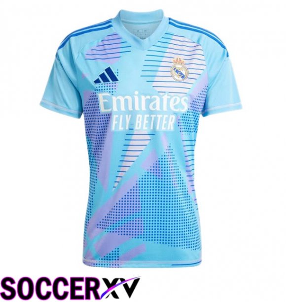 Real Madrid Goalkeeper Soccer Jersey Blue 2024/2025