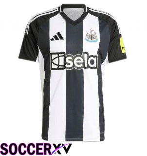 Newcastle United Home Soccer Jersey White Black 2024/2025