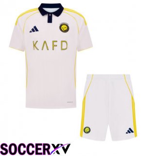 Soccer Jersey Al-Nassr FC Kids Third White 2025/2026