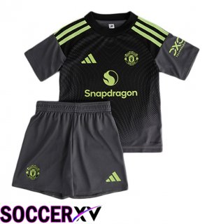 Soccer Jersey Manchester United Kids Goalkeeper Black 2025/2026