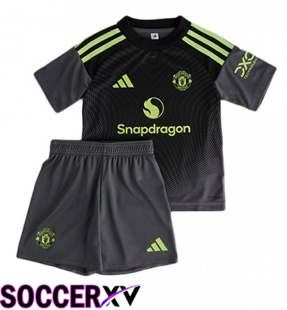 Soccer Jersey Manchester United Kids Goalkeeper Black 2025/2026