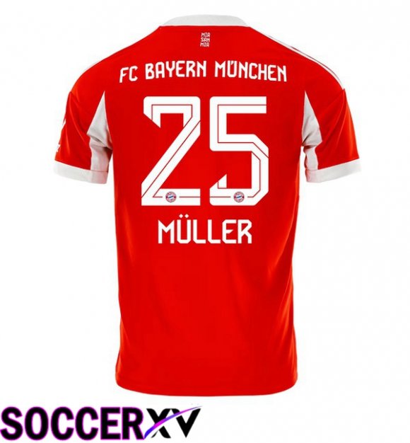 Soccer Jersey Bayern Munich (Müller 25) Home Red 2025/2026