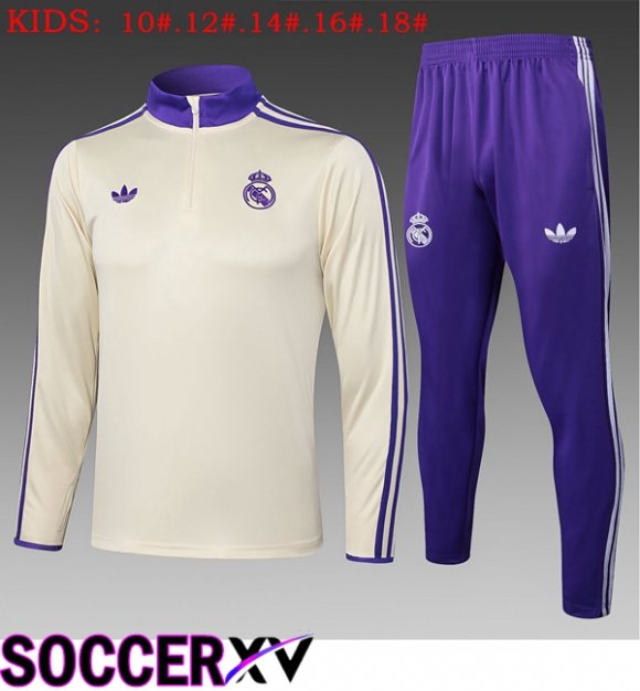 kit Training Tracksuit Real Madrid Kids Yellow 2025/2026