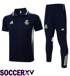 Soccer Polo Real Madrid + Training Pants Blue Royal 2025/2026