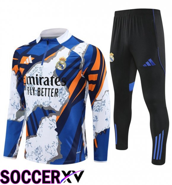 kit Training Tracksuit Real Madrid Blue White 2025/2026