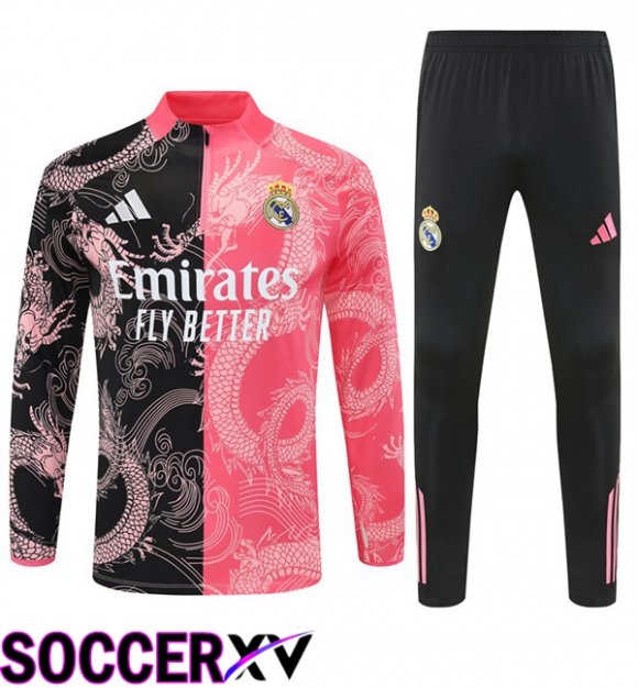 kit Training Tracksuit Real Madrid Pink Black 2025/2026
