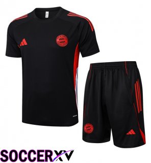 kit Training T Shirt Bayern Munich + Shorts Black 2025/2026