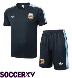 kit Training T Shirt Argentina + Shorts Grey 2025/2026