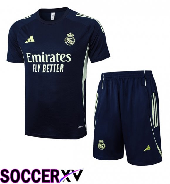 kit Training T Shirt Real Madrid + Shorts Blue Royal 2025/2026