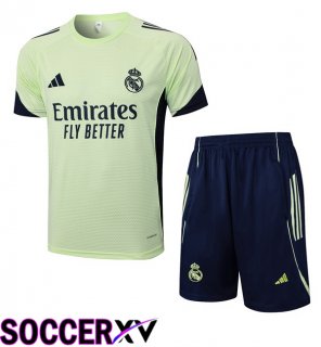 kit Training T Shirt Real Madrid + Shorts Green 2025/2026