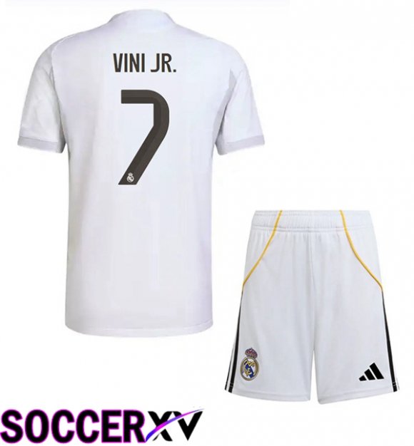 Soccer Jersey Real Madrid (Vini Jr. 7) Kids Home White 2025/2026