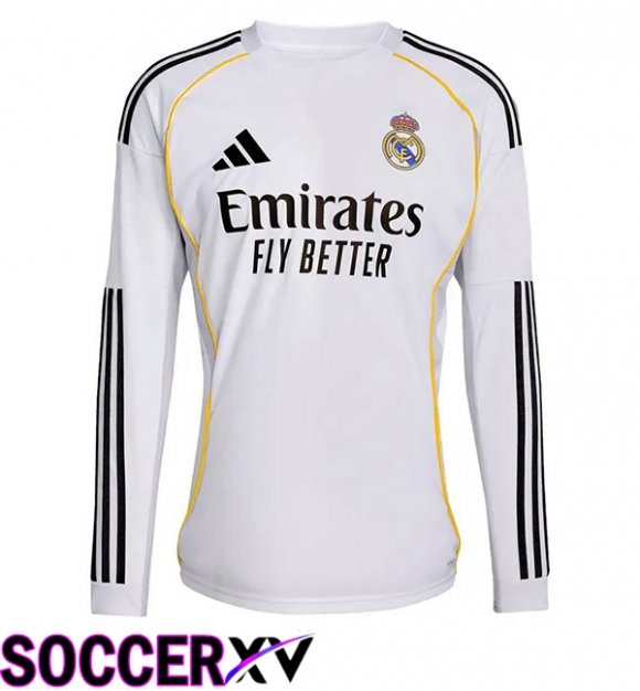 Soccer Jersey Real Madrid Home Long sleeve White 2025/2026