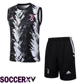 Juventus Soccer Vest + Shorts Black White 2023/2024