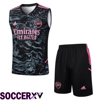 Arsenal Soccer Vest + Shorts Black Green 2023/2024