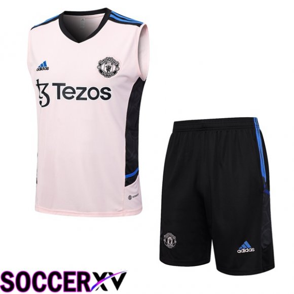 Manchester United Soccer Vest + Shorts Pink 2023/2024