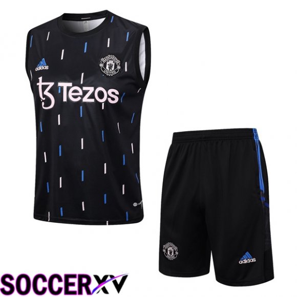 Manchester United Soccer Vest + Shorts Black 2023/2024