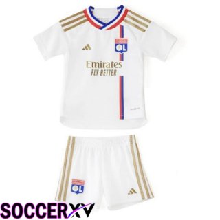 Lyon OL Kids Soccer Jersey Home White 2023/2024