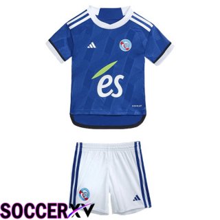 RC Strasbourg Alsace Kids Soccer Jersey Home Blue 2023/2024