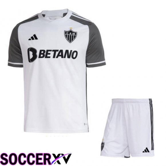 Atletico Mineiro Kids Soccer Jersey Away White Grey 2023/2024