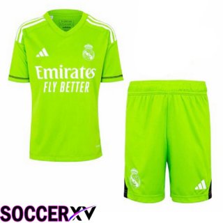 Real Madrid Kids Goalkeeper Soccer Jersey Green 2023/2024